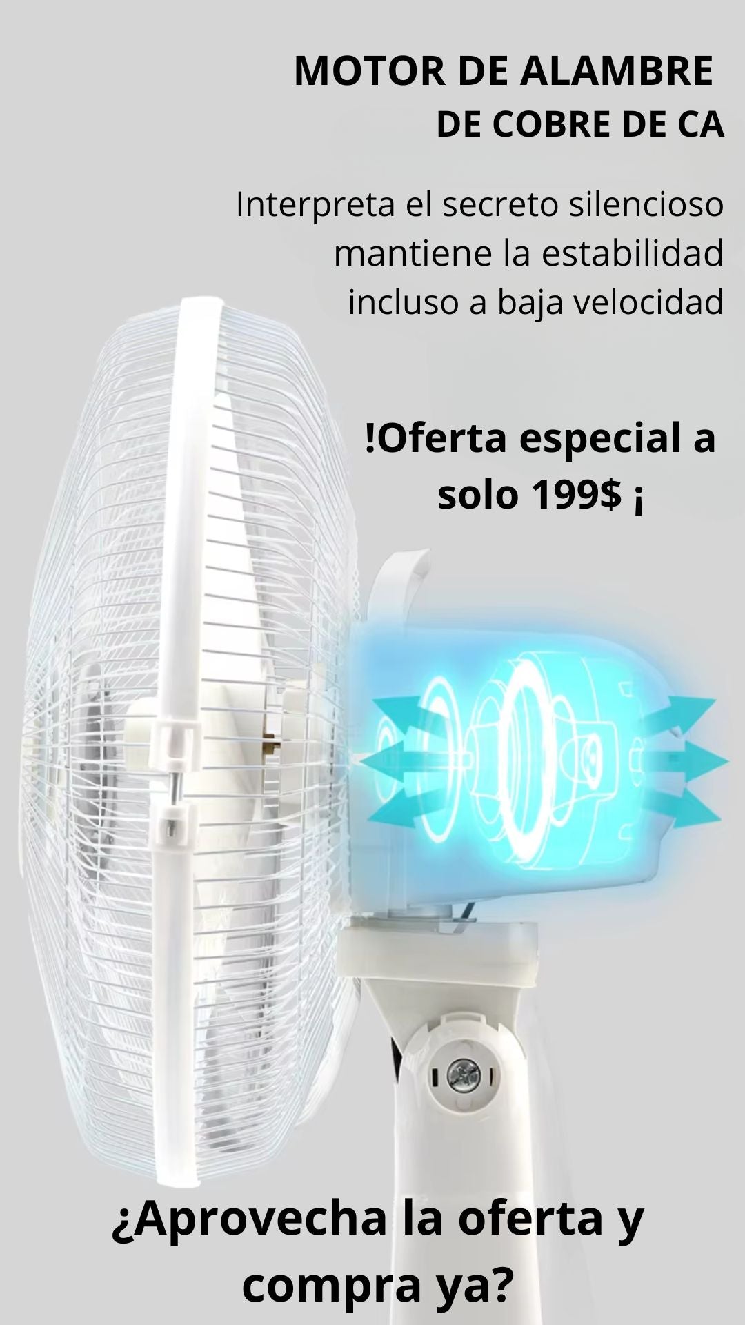 Ventiladora autónomo con panel solar