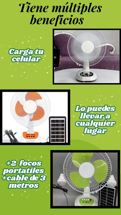 Ventiladora autónomo con panel solar